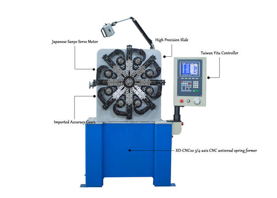 Máquina del muelle de torsión de XD-CNC20 3 AXIS con la gama del diámetro de alambre de 0.3m m a de 2.3m m