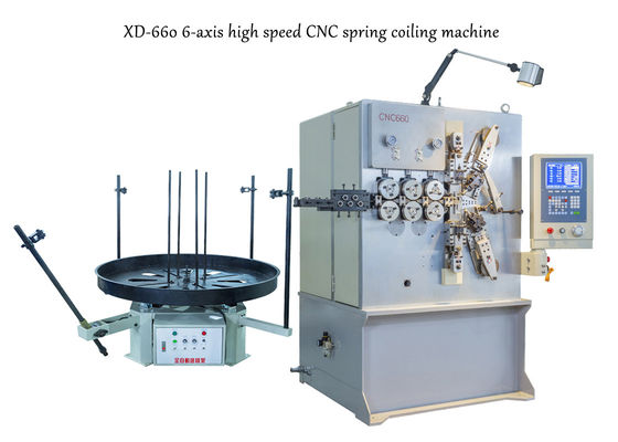 La máquina que arrolla de la primavera de alta velocidad del CNC de XD-660 6-Axis para hacer salta precisión