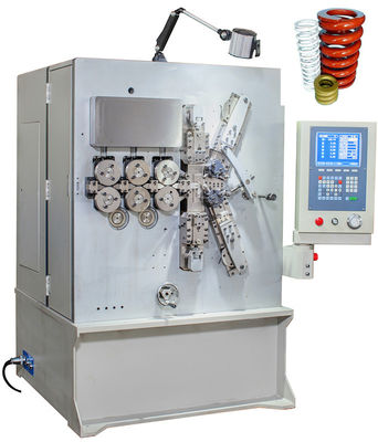 Máquina que arrolla grande automatizada del resorte de presión del CNC con seis blancos grises de AXIS